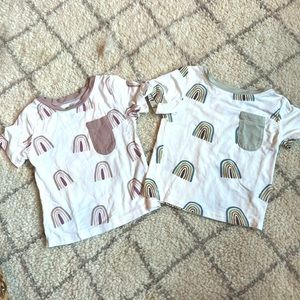 Kyte Toddler Ts in Sunset Rainbow & Aloe Rainbow (18-24 mo)